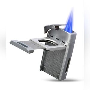 Cigarol Premium 2 in 1 Cigar Cutter & Jet Flame Lighter (Butane Not Prefilled)